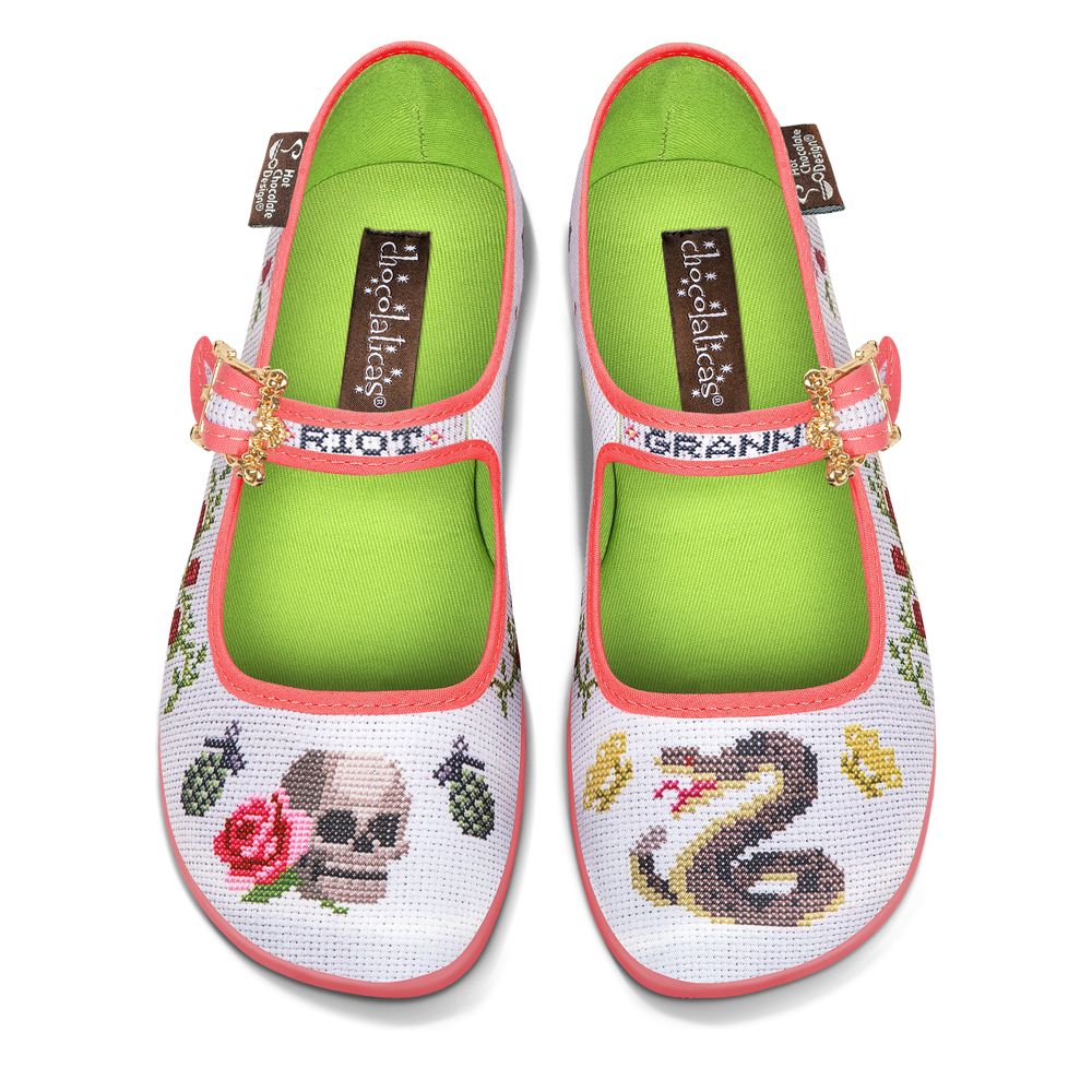 Hot Chocolate Design Riot Granny Mary Jane Flat