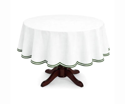 White Round Tablecloth