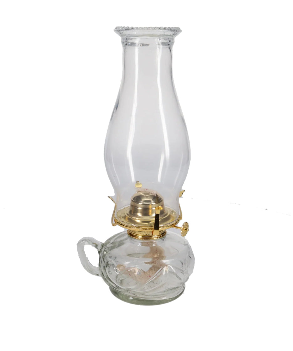 Clear United Hearts Finger Lamp with Brass Plated Hardware