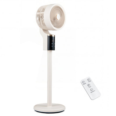 Compact Oscillating Standing Fan with 70° Oscillation and 90° Tilt for Home Office-White