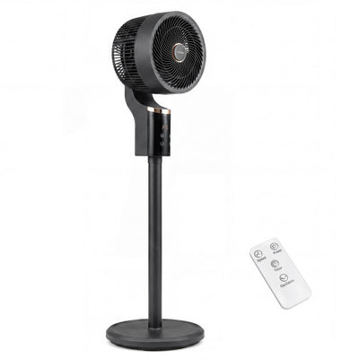 Compact Oscillating Standing Fan with 70° Oscillation and 90° Tilt for Home Office-Black