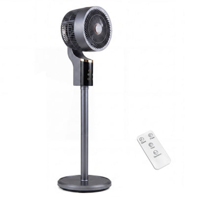 Compact Oscillating Standing Fan with 70° Oscillation and 90° Tilt for Home Office-Gray