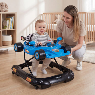 Convertible Baby Walker with 3 Adjustable Height Settings-Blue