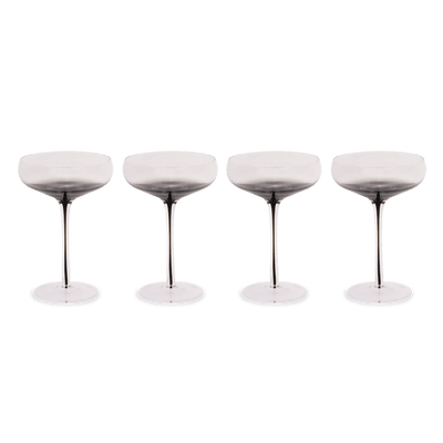 Smoke Stem Coupe Glasses