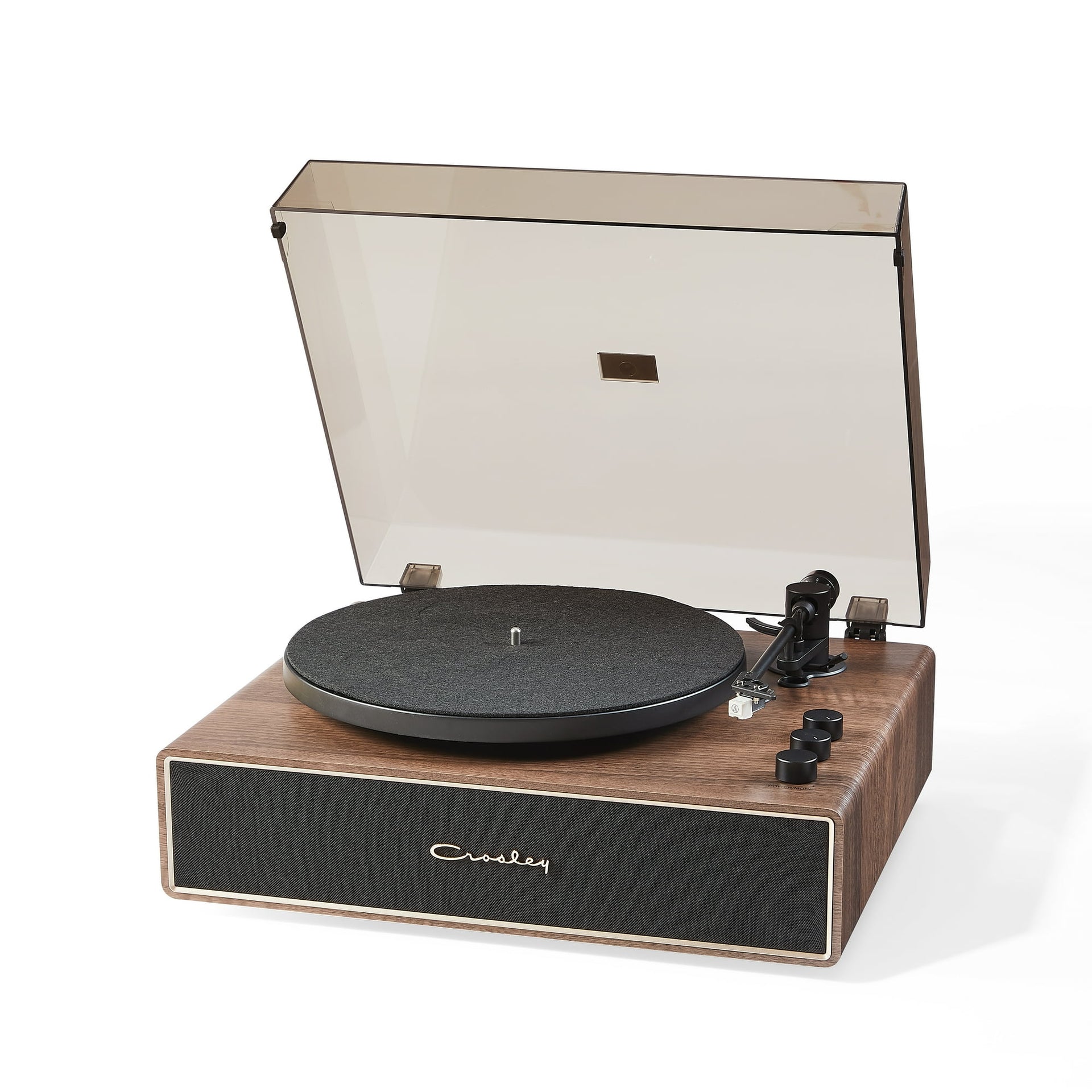 Crosley Stave Record Player - Walnut/Gold