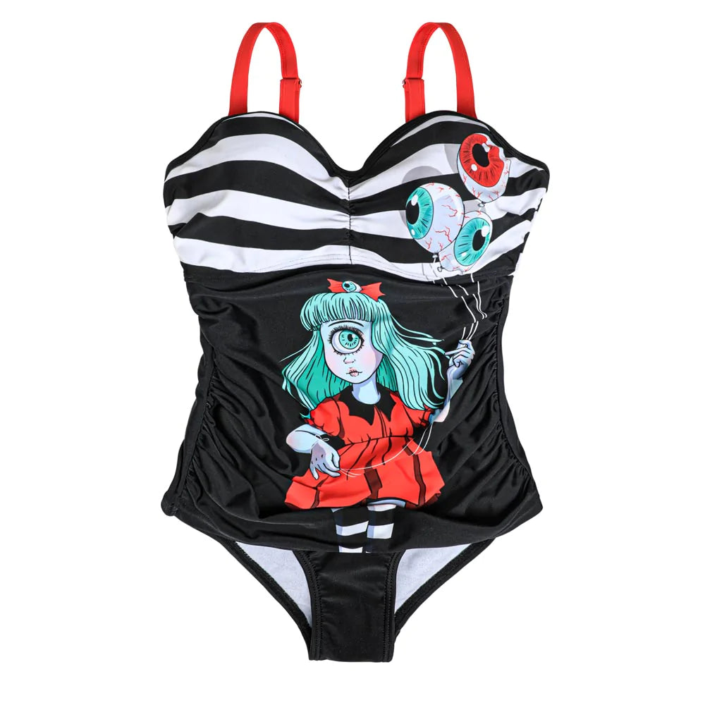 Hot Chocolate Design - Cyclop 50s Tank Style Swimsuit