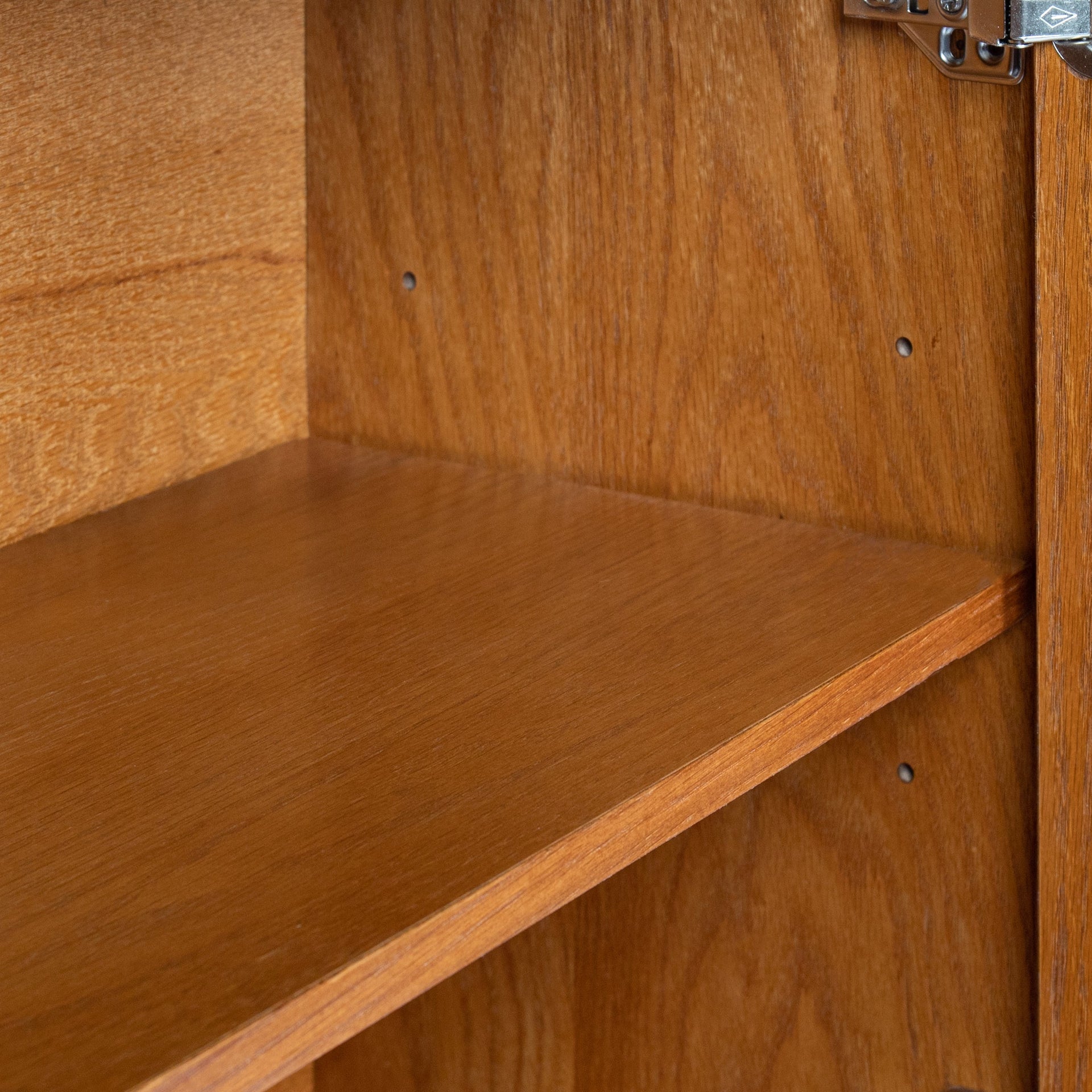 Walnut colored side panels, buffet cabinet with storage, 33.9 inches x 15 inches x 31.5 inches