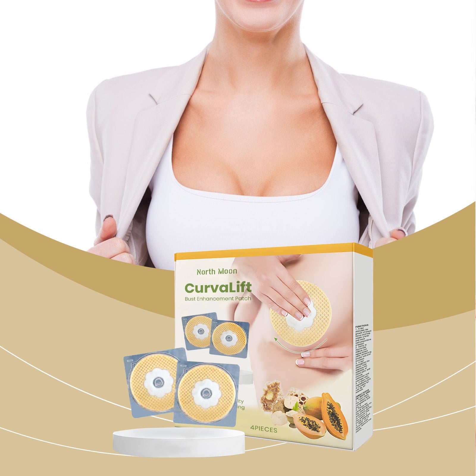 Women's Chest Patch, Women's Chest Patch Nourishing Care Chest Lightweight Breathable Invisible Patch