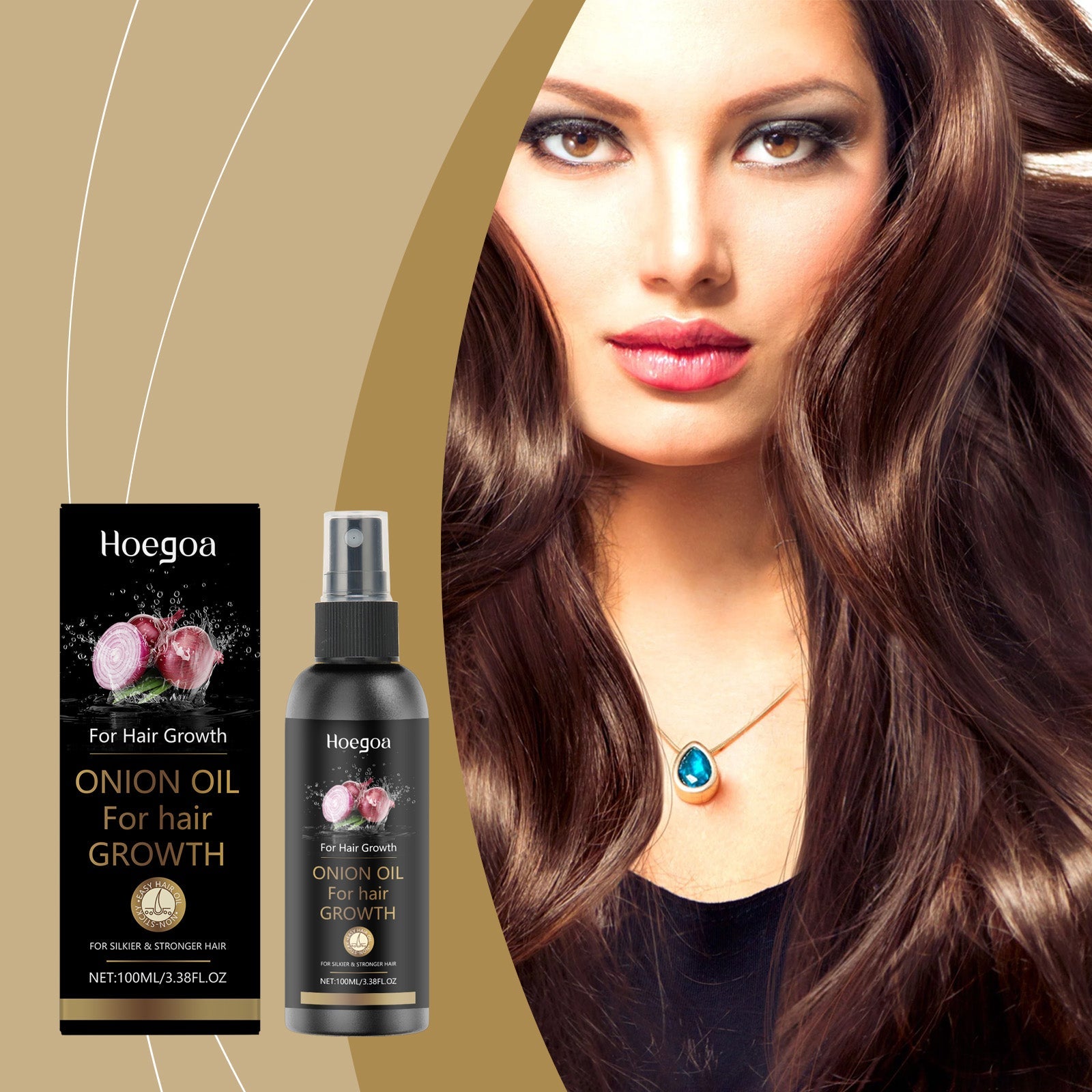 Onion Oil Hair Care Essential Oil Spray Gently Hydrates Hair Follicles Brightening Care Moisturizes And Softens Hair