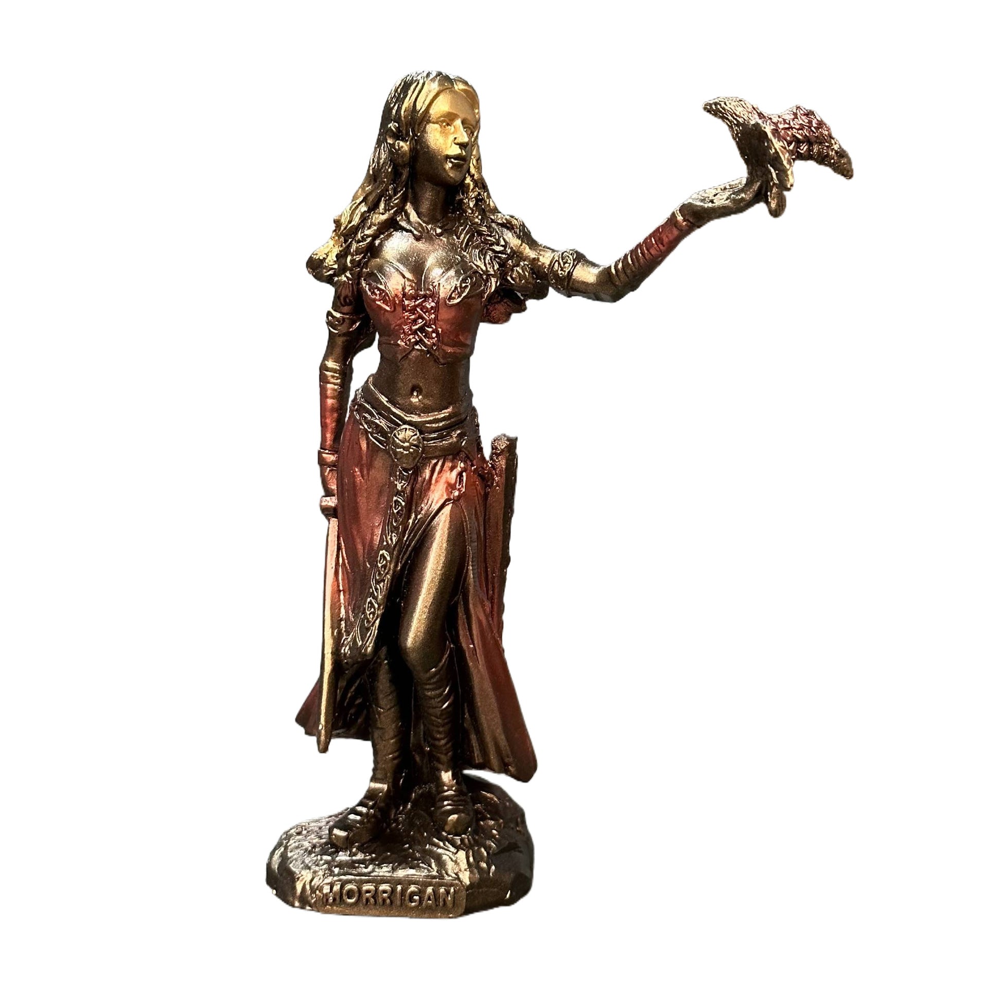 Goddess holding eagle statue, resin ornament, home crafts, mythology, European and American decoration