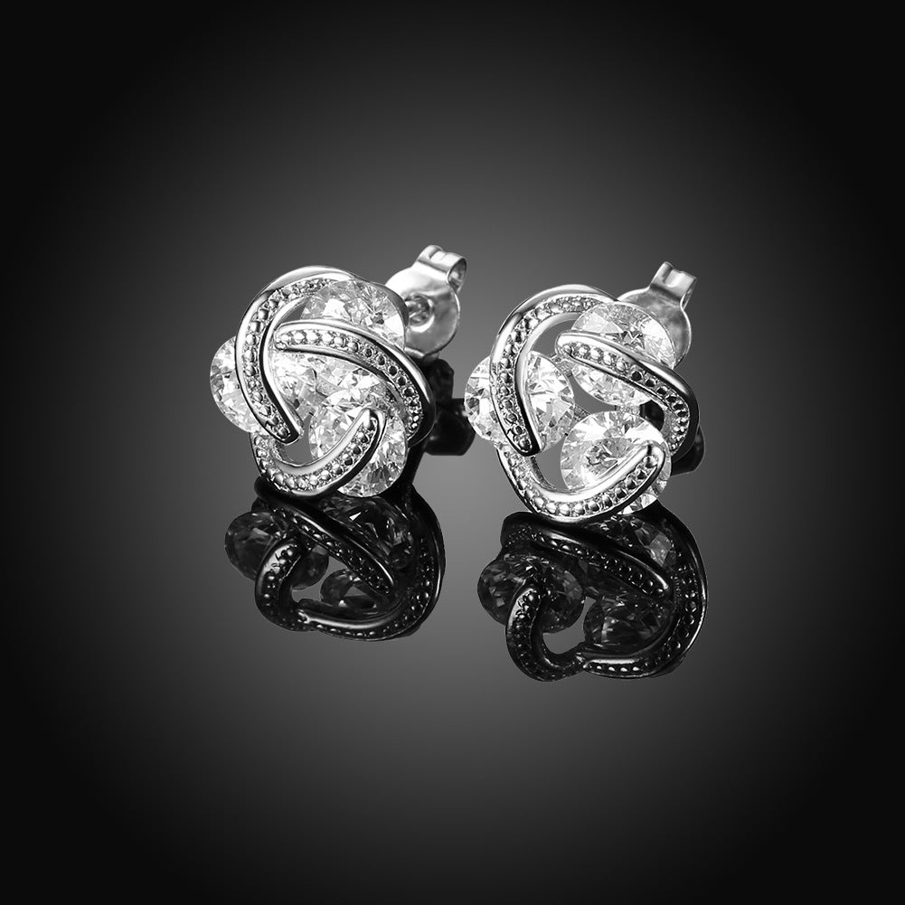 Caged Crystal Stud Earring