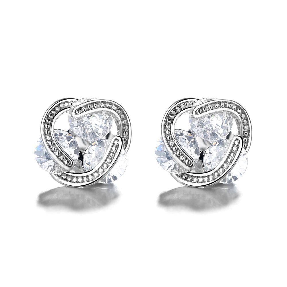 Caged Crystal Stud Earring