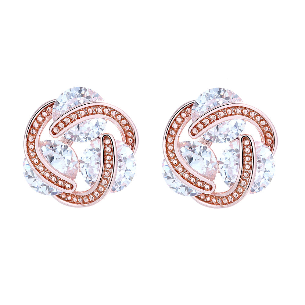 Caged Crystal Stud Earring