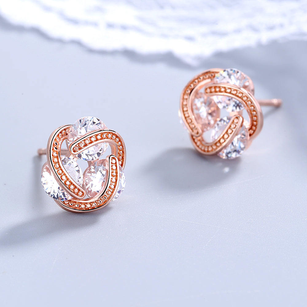 Caged Crystal Stud Earring