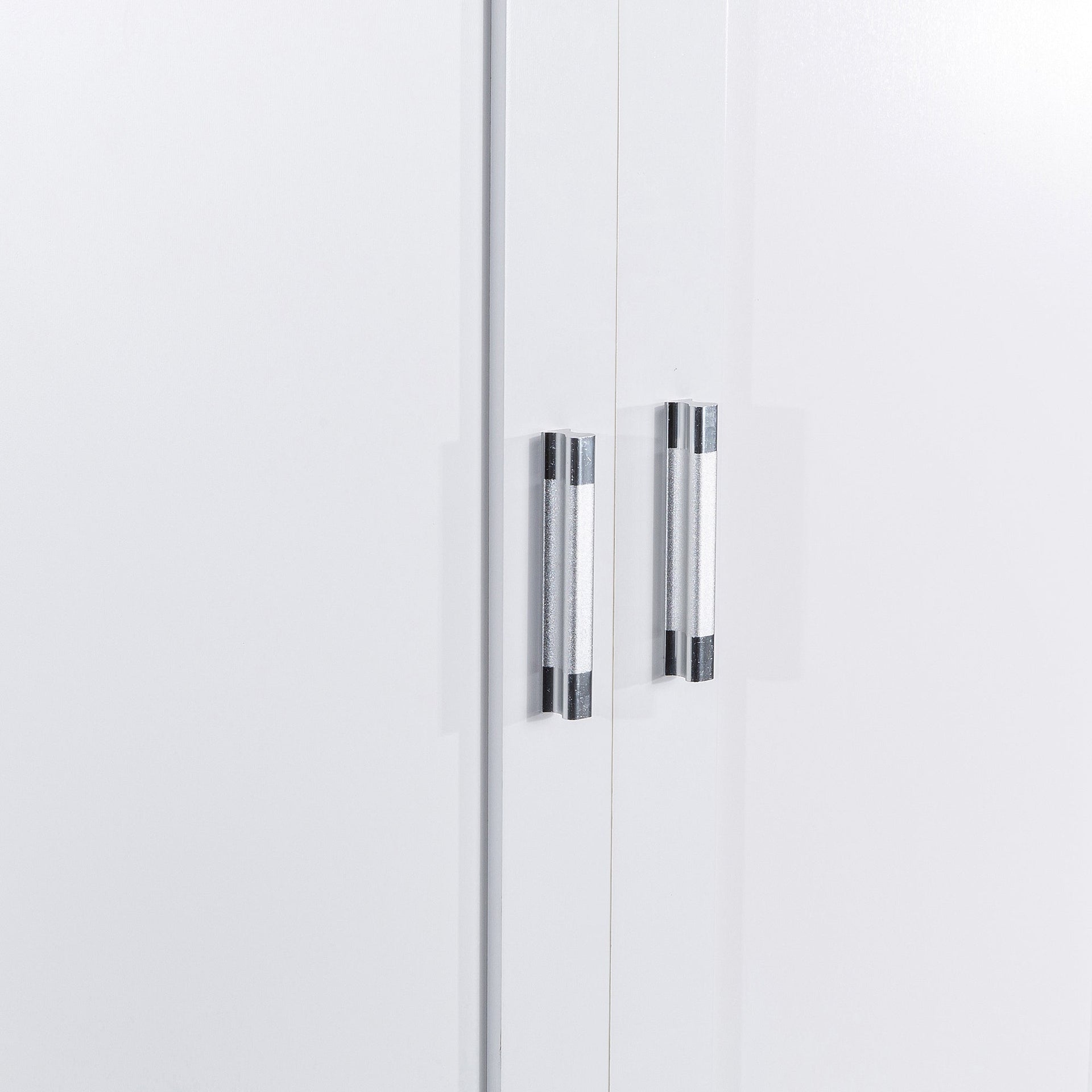 Tall Bathroom Storage Cabinet, Cabinet with Two Doors and Drawers, Adjustable Shelf, MDF Board, White