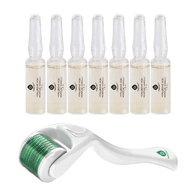 Pursonic Skin Renewal Bundle โ Micro Needle Roller & 7-Day Hyaluronic Acid Serum Set