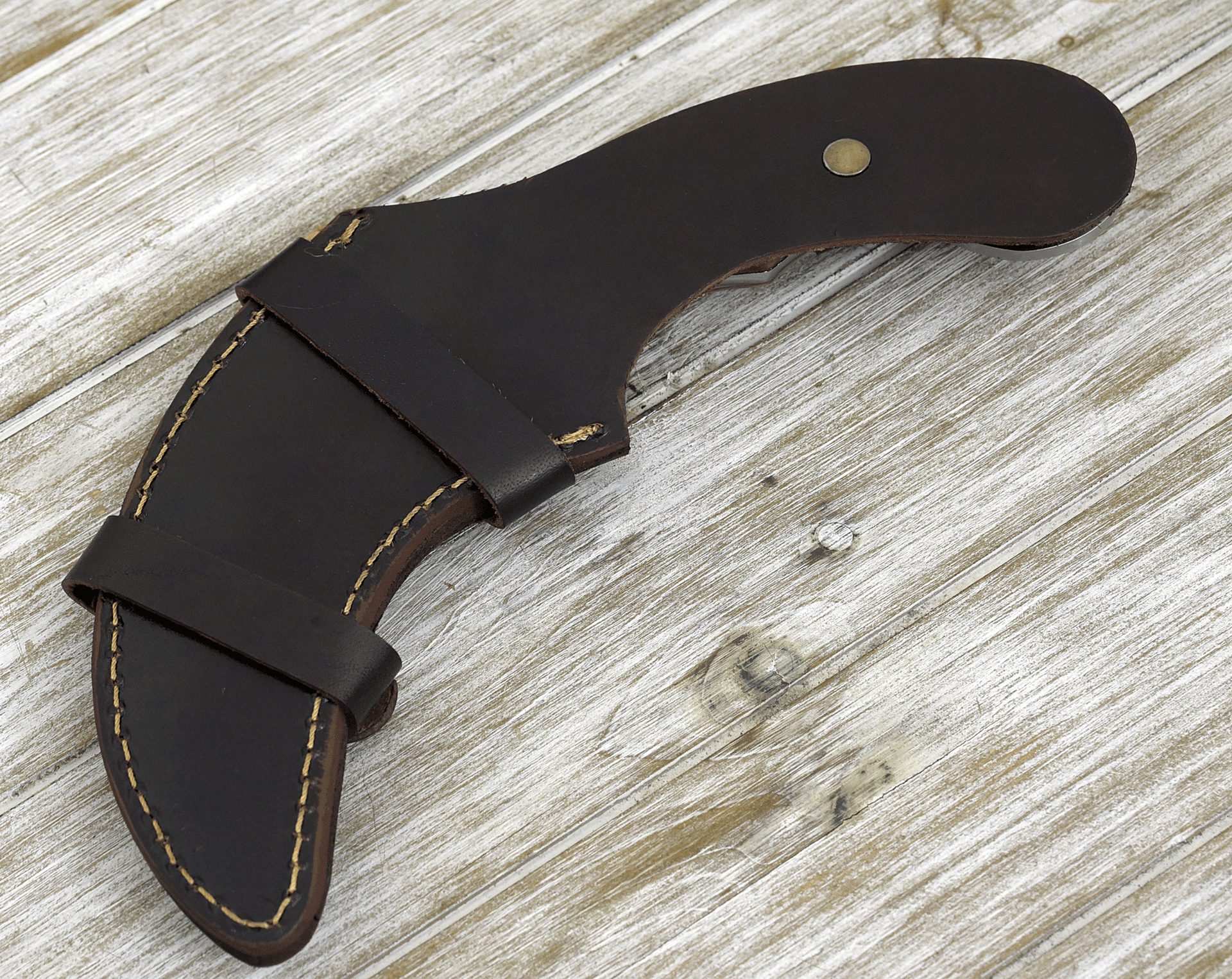 Phalanx Damascus Knife with Sheath