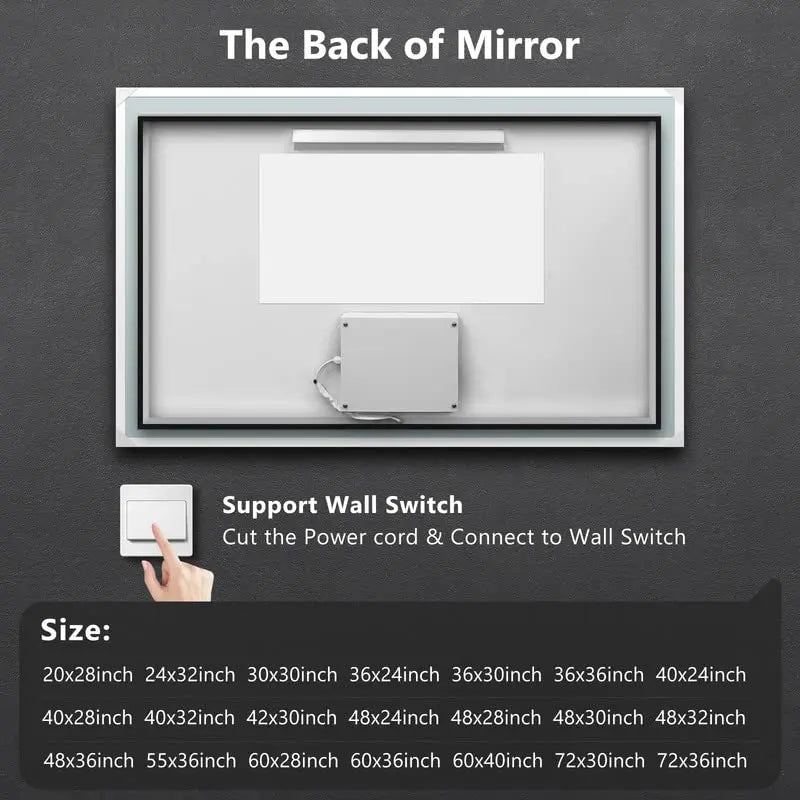 Deluxe Center Glow LED Bathroom Mirror