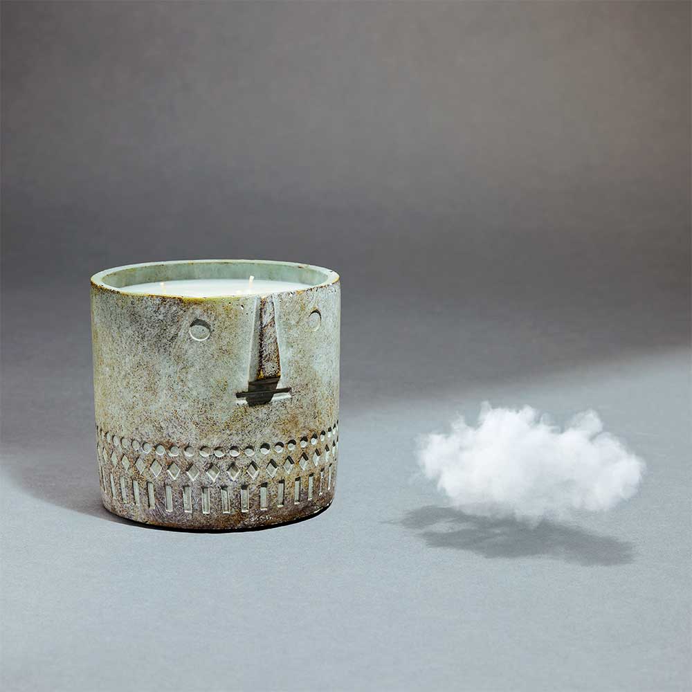 Unscented Stone Face Candle 27oz