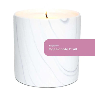 Passionate Fruit White Marble Candle 6oz
