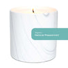 Natural Peppermint White Marble Candle 6oz
