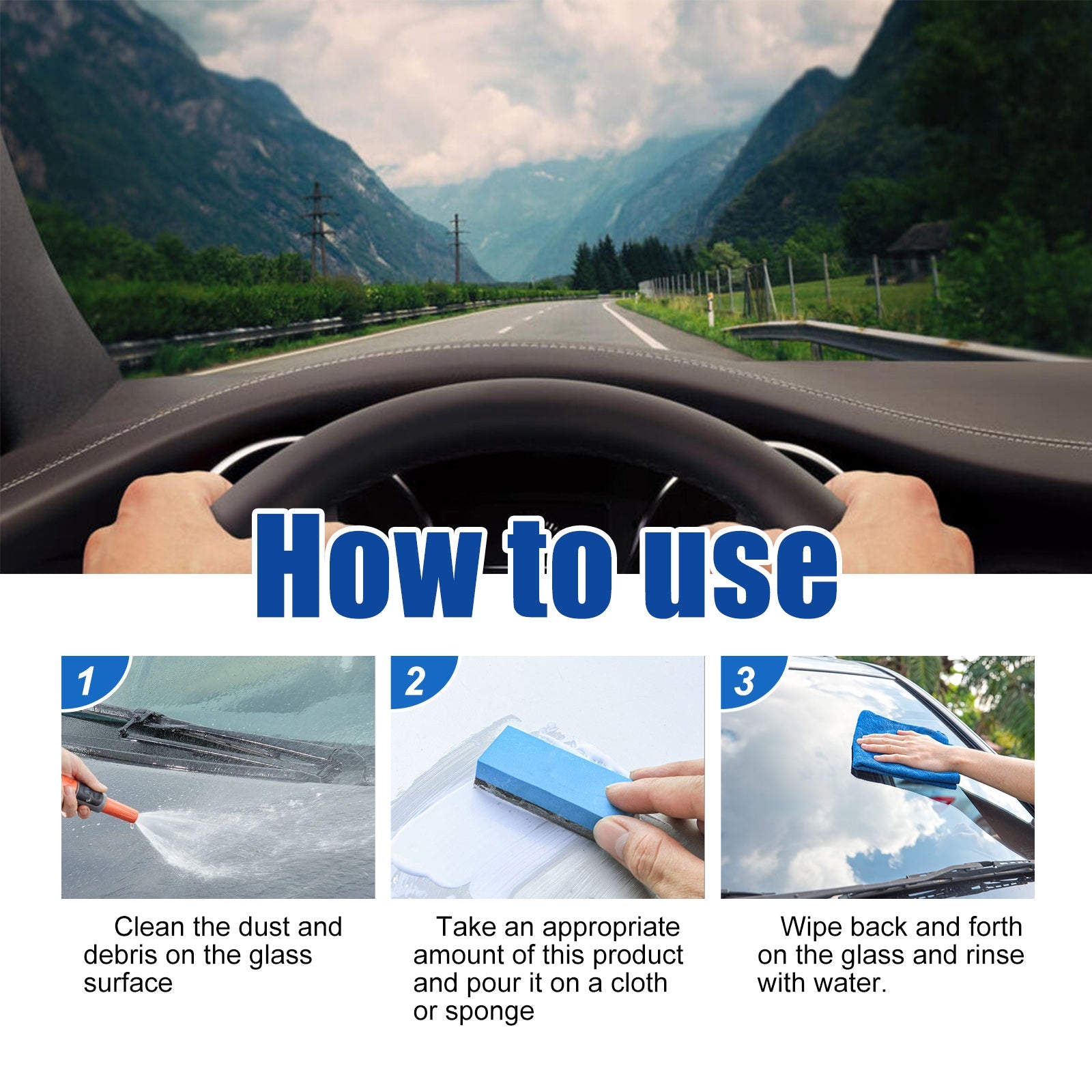 2 In 1 Car Oil Film Cleaner Oil Film Cleaner For Car Front Windshield Window Stains