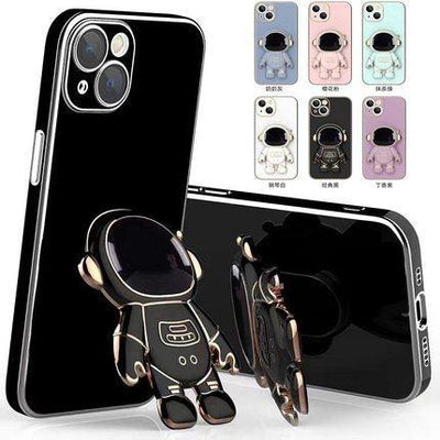 6D Astronaut Bracket Apple 13ProMax Mobile Phone Case Comes With Lens Film Suitable For iPhone12 Protective Soft Case
