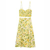 Style Strapless Top with Printed Skirt Set