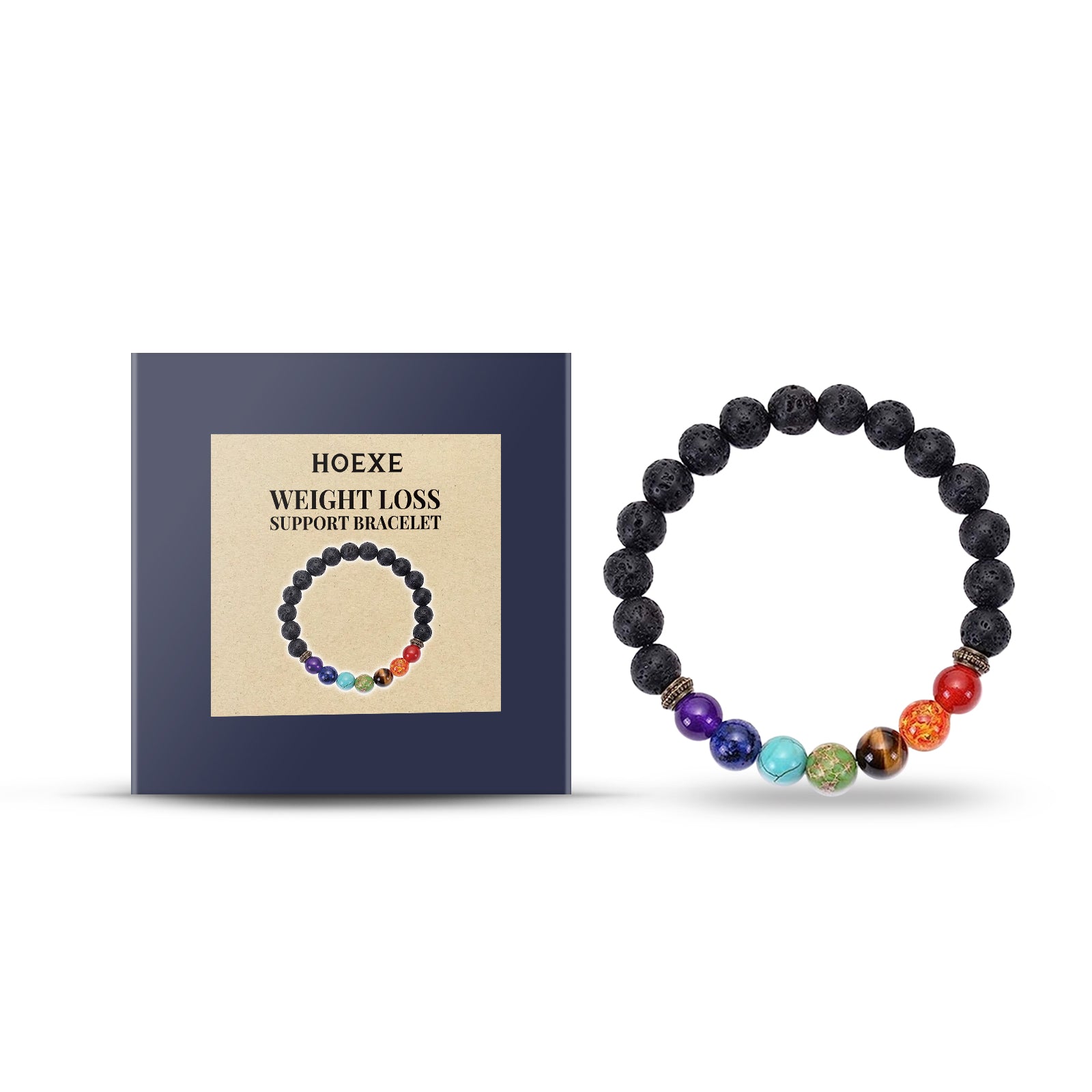 Jewelry Bracelet, Jewelry Beads String Colorful Volcanic Stone Bracelet Female Adjustable Braided Beading