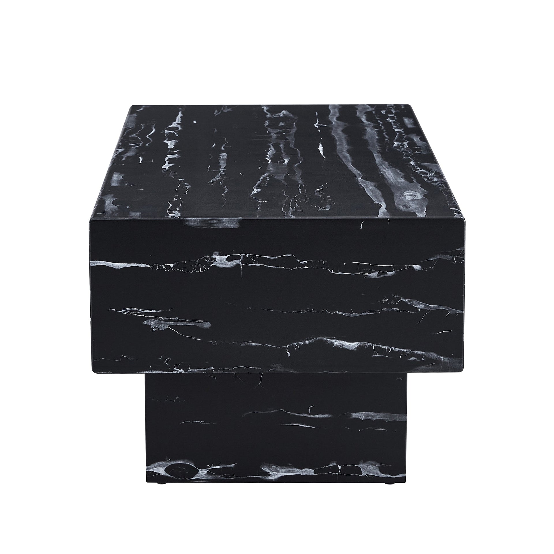 The black coffee table has patterns Modern rectangular table suitable for living rooms and apartments 43.3