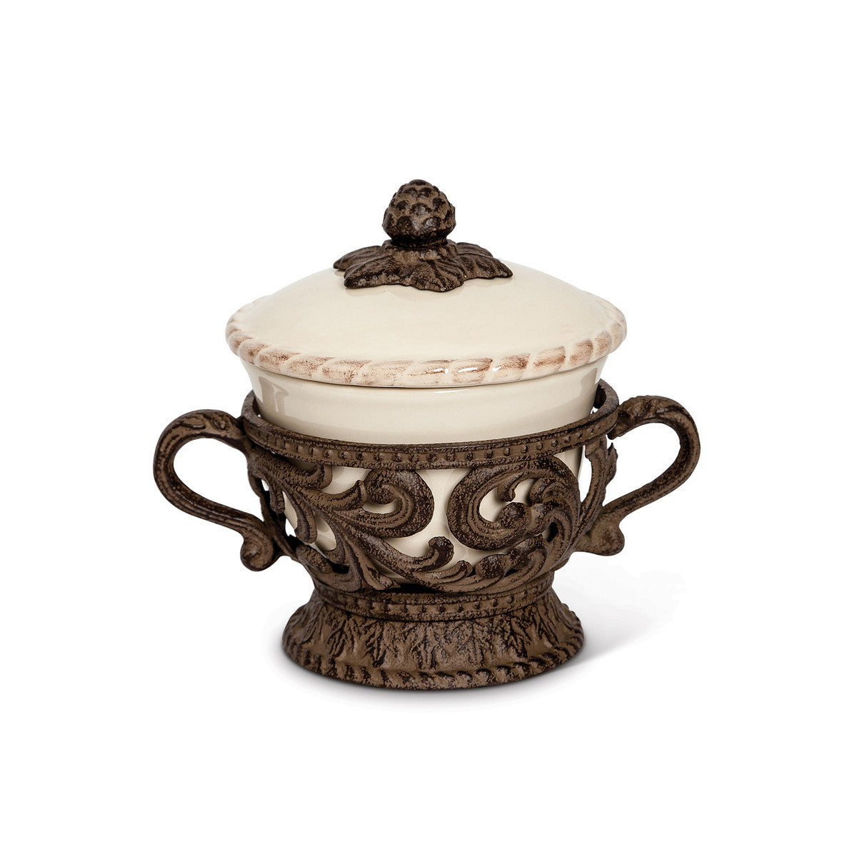 Acanthus Stoneware Covered Soup Bowl