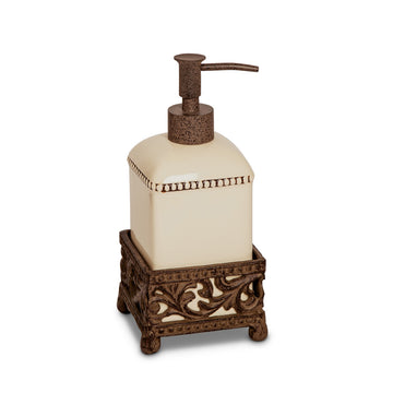 Acanthus Stoneware Soap/Lotion Dispenser