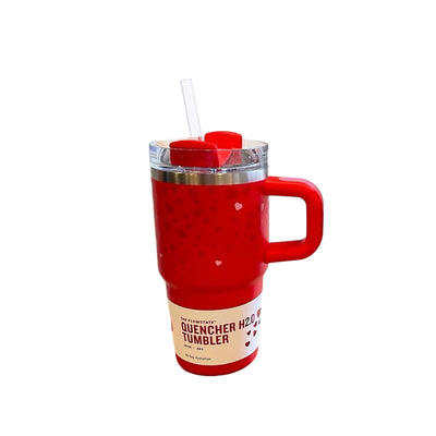 Valentine's Day - themed 5D - patterned love - heart thermos cup with cold - keeping function, made of 304 stainless steel