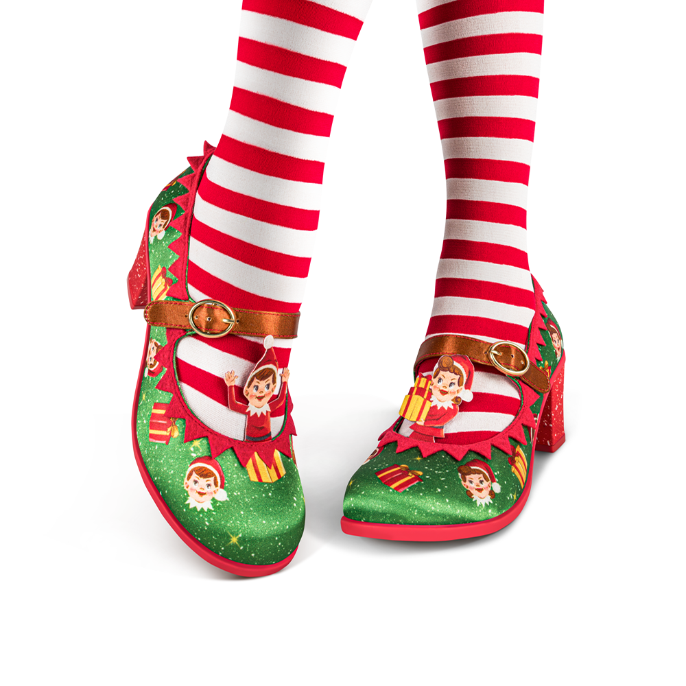 Chocolaticas® Mid Heels ELF Women's Mary Jane Pump
