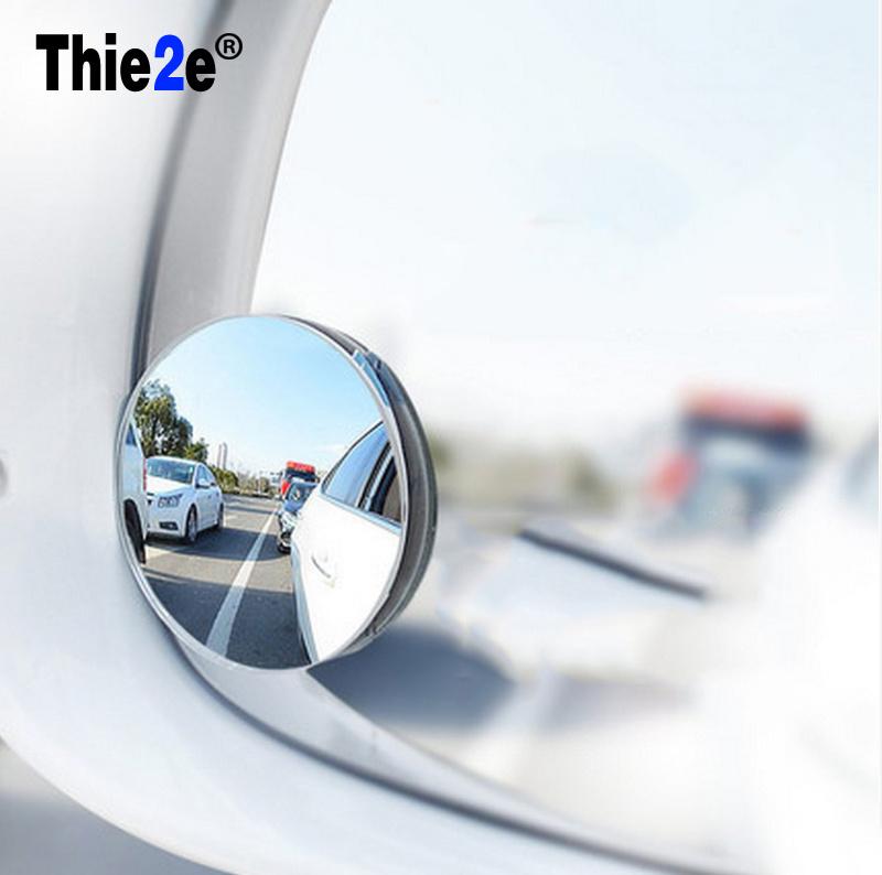 1 pair 360 Degree frameless ultrathin Wide Angle Round Convex Blind Spot mirror for parking Rear view mirror