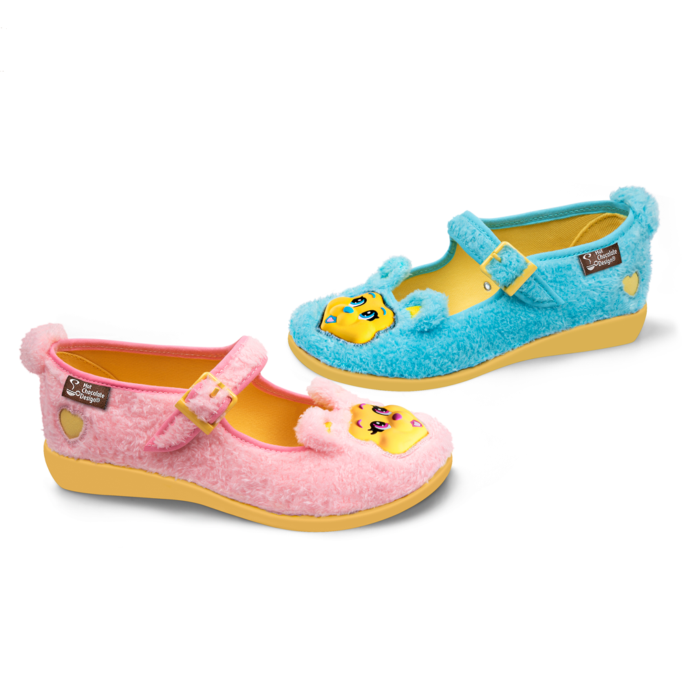 Hot Chocolate Design Fuzzy Bears Flats