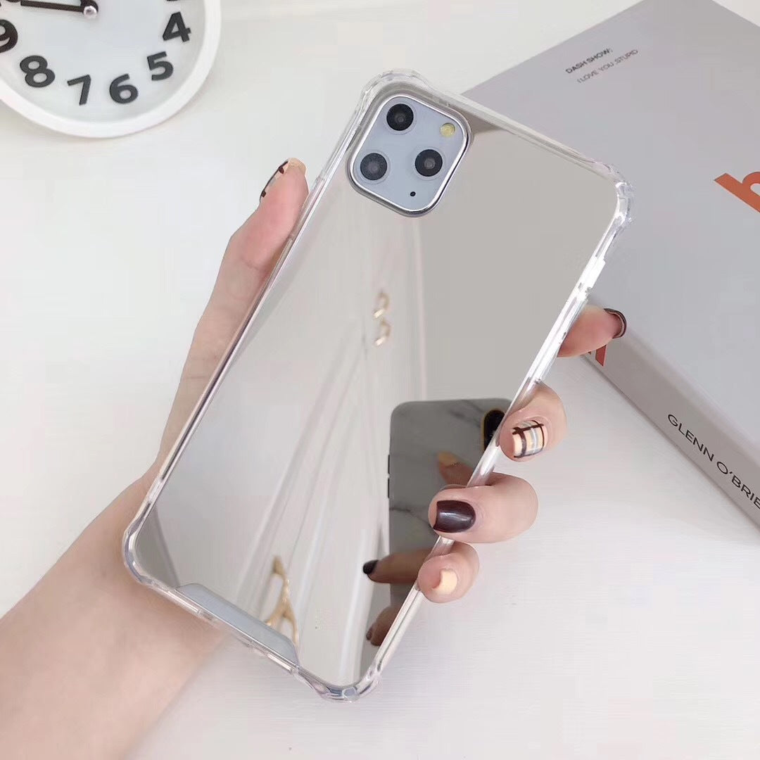 Gasbag Drop Proof Mirror Case for iphone XR XS MAX 13 14 Plus Airbag Soft TPU Phone Cover