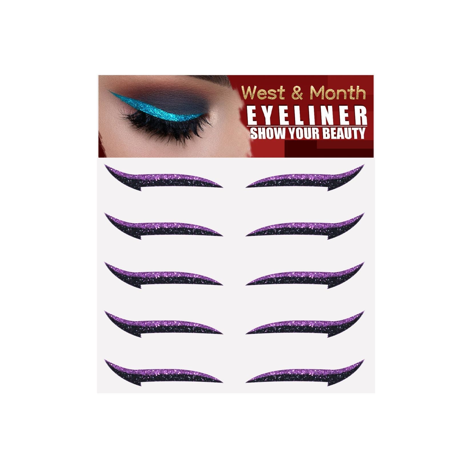 Eyeshadow Stage Makeup Eye Makeup European And American Eyeliner Self-Adhesive Double Eyelid Eye Makeup