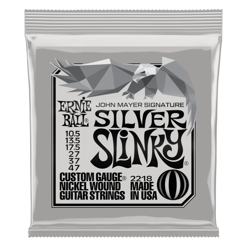 Ernie Ball John Mayer Silver Slinky Nickel Wound Electric Guitar Strings 3-Pack Tin - 10.5-47 Gauge