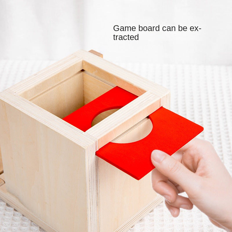 Montessori Four in One Coin Box Multi functional Stick Pulling Carrot Preschool Building Blocks Color Matching Intelligence Box Toy