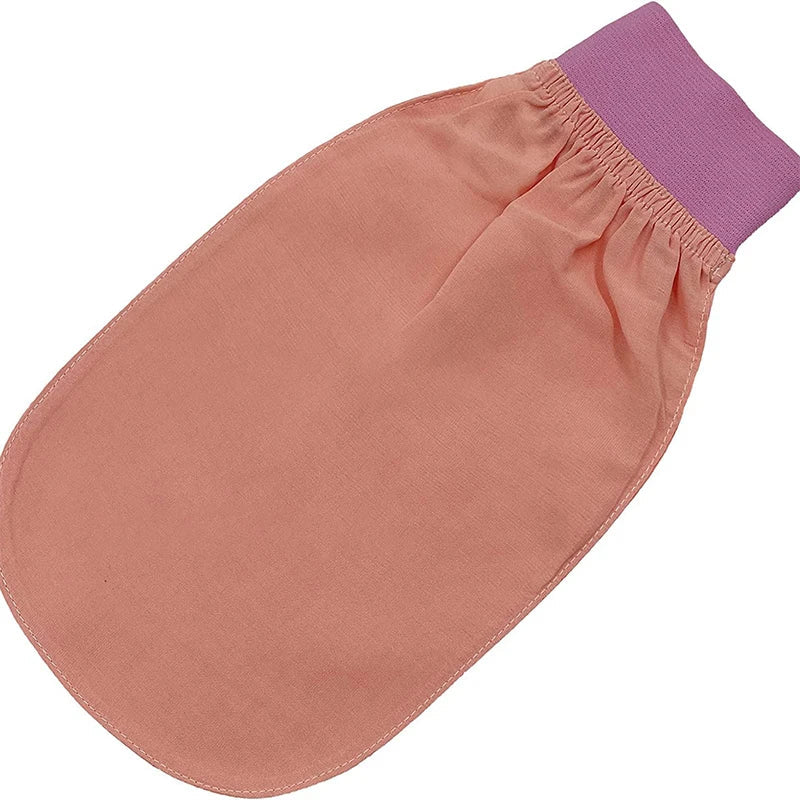 Silk exfoliating face wash and beauty towel, soft and exfoliating, bath and scrubbing, silk bath and face wash gloves