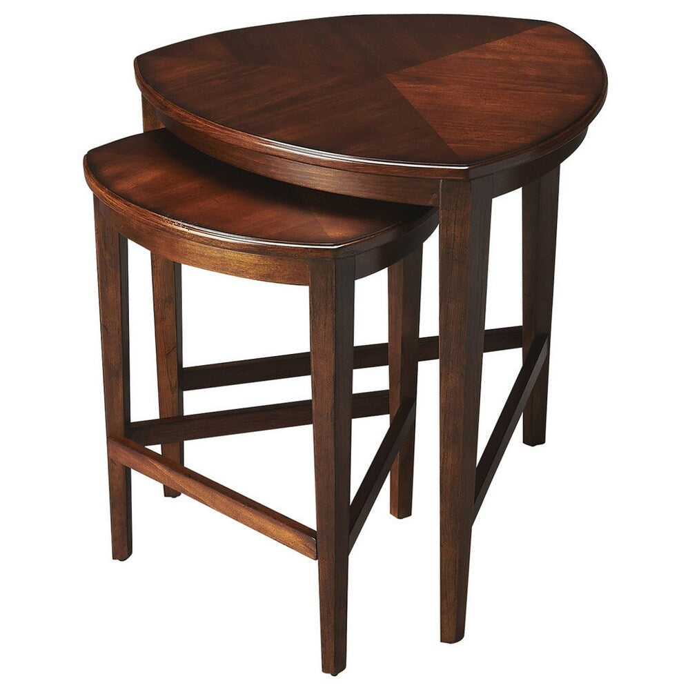 Finnegan Triangle Nesting Tables - Antique Cherry