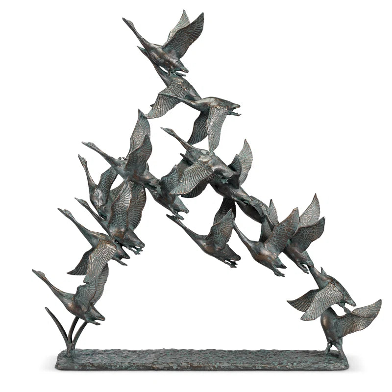 Flock of Ducks Aluminum Sculpture