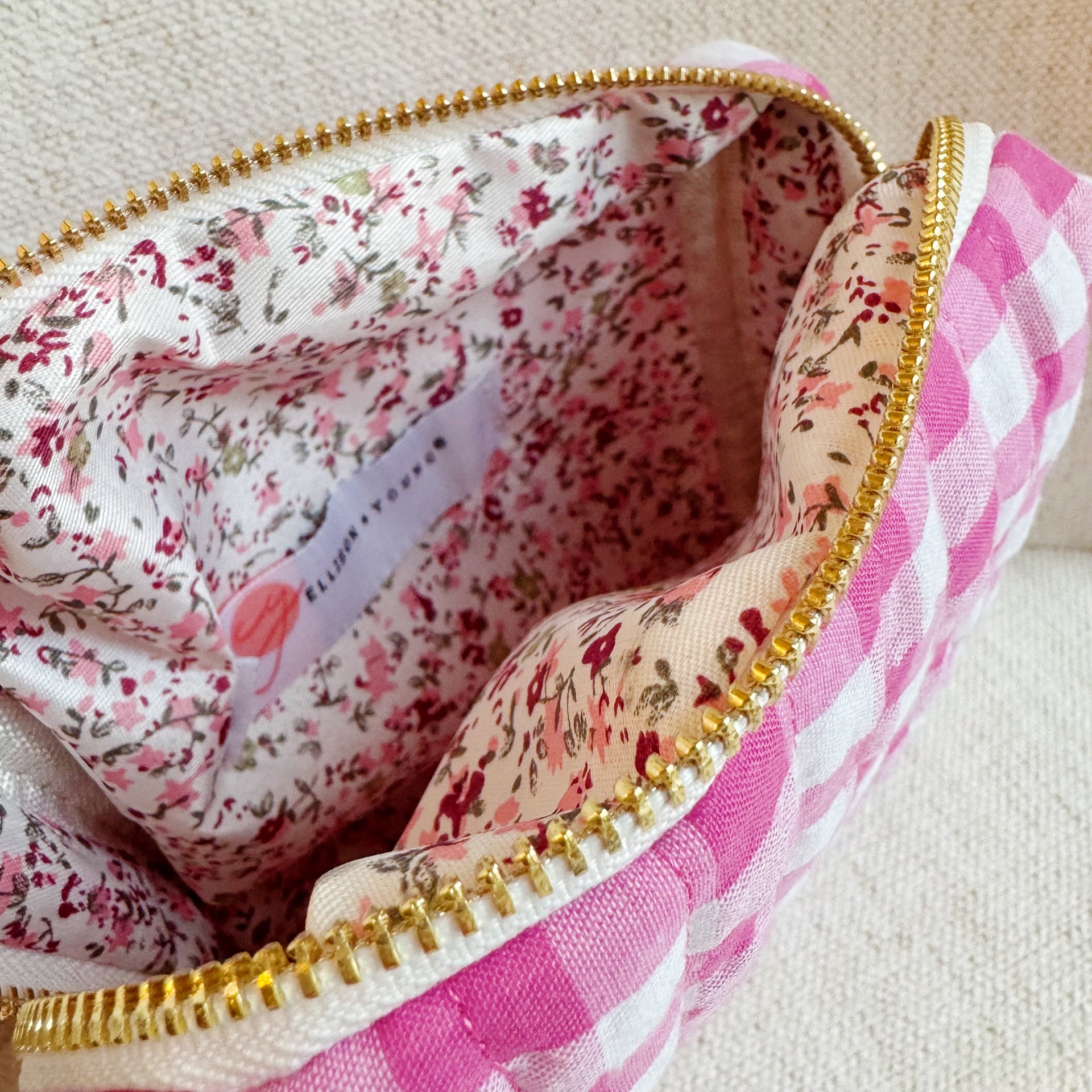 Color Parade Gingham Cosmetic Case