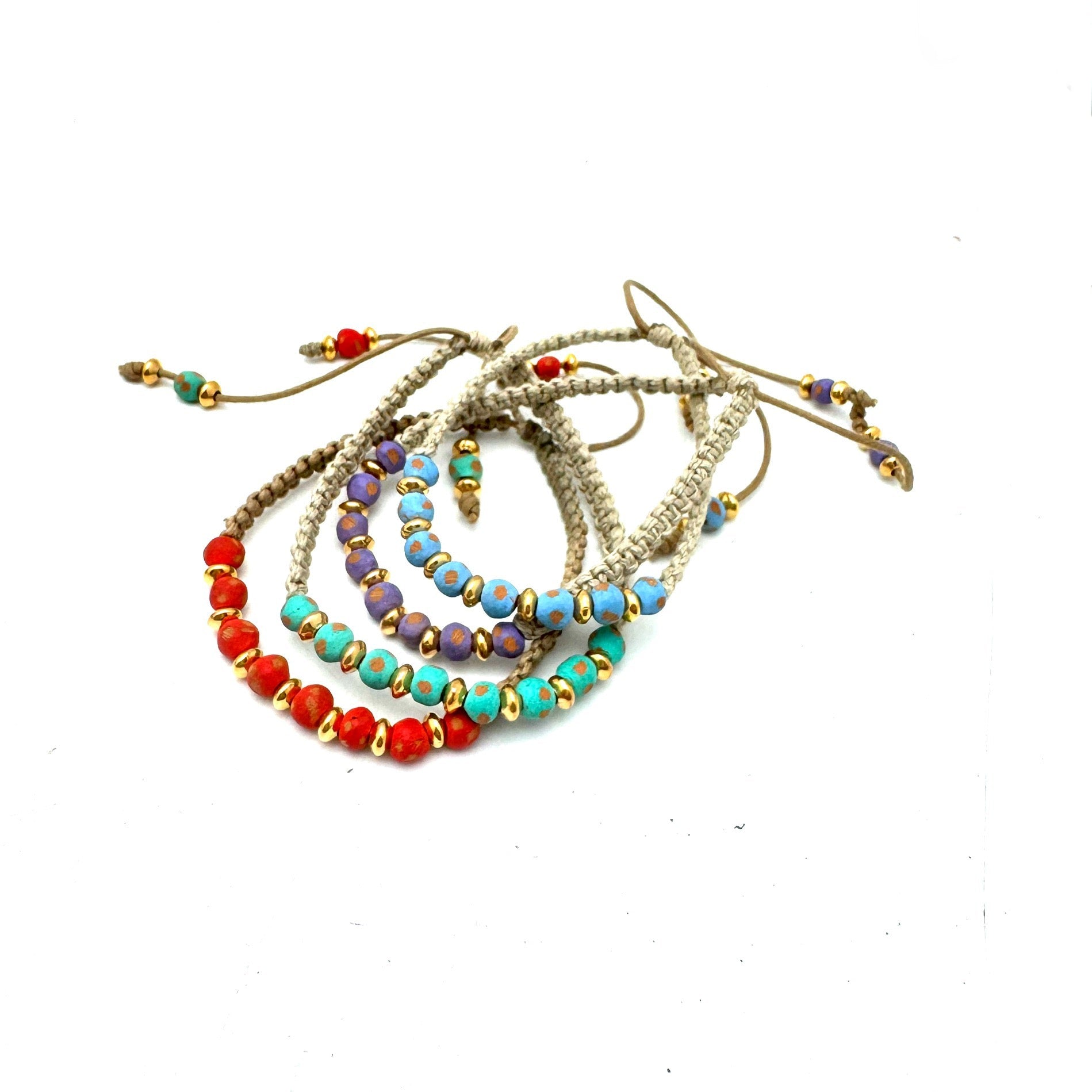 Jameson Macrame Bracelet- Light Blue
