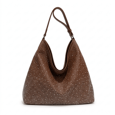 Luxury Rhinestone Diamond Shoulder Bag for Women - Sparkly Tote Bag Large Capacity Party Handbag