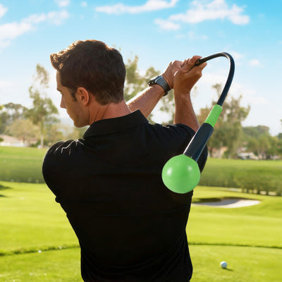 Golf Swing Trainer Aid 47inch/40inch/31.5inch Warm-up Practice Stick with Weighted Head for Grip-Green
