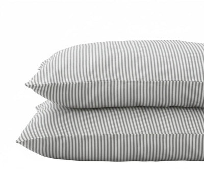 Striped Pillow cases - Grey