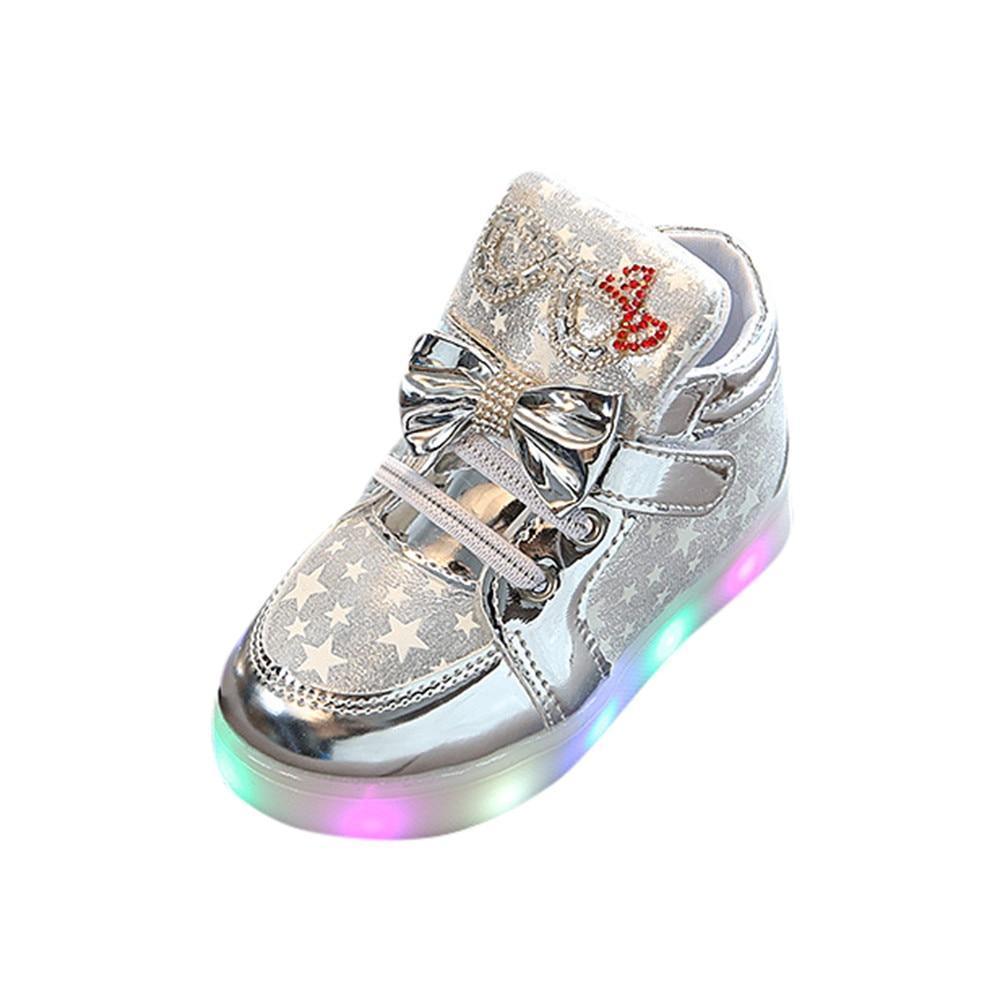 Modern Trend NEW Fashion Style Baby Fashion Sneakers For Children Girls Star Luminous Child Casual Colorful Light LED Shoes Sneakers