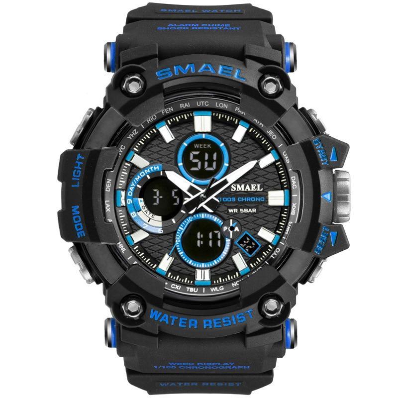 Men's Sports Watches Top Brand Luxury Military Quartz Watch Men Waterproof 50M Shock Digital Whats Relogio Masculino